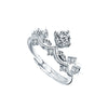 Wholesale S925 Sterling Silver Moissanite Ushaped Couple's Ring Set With Diamonds Fashion Style