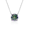 Wholesale S925 Sterling Silver Moissanite Women's Simple Light Luxury Classic Fourclaw Pendant Cross Chain Jewelry Geometric Pattern Set With Diamonds