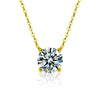 Wholesale S925 Sterling Silver Moissanite Women's Simple Light Luxury Classic Fourclaw Pendant Cross Chain Jewelry Geometric Pattern Set With Diamonds