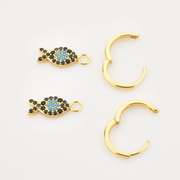Wholesale S925 Sterling Silver Movable Fish Pendant Earrings For Women With Platinum Or 18K Gold Electroplating