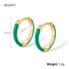 Wholesale S925 Sterling Silver Multicolor Circle Ear Buckle Earrings For Women With Geometric Design And Electroplating Process