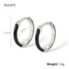 Wholesale S925 Sterling Silver Multicolor Circle Ear Buckle Earrings For Women With Geometric Design And Electroplating Process