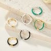 Wholesale S925 Sterling Silver Multicolor Circle Ear Buckle Earrings For Women With Geometric Design And Electroplating Process