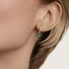 Wholesale S925 Sterling Silver Natural Aqua Grass Agate Drop Shape Inlaid With Pearls Earrings