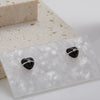 Wholesale S925 Sterling Silver Natural Black Agate Heartshaped Pendant Love Bracelet For Women