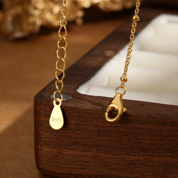 Wholesale S925 Sterling Silver Natural Freshwater Pearl Drop Shape Pendant Ochain Necklace With Seiko Treatment