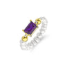 Wholesale S925 Sterling Silver Natural Freshwater Pearl Geometric Opening Adjustable Women's Ring With Electroplating