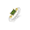 Wholesale S925 Sterling Silver Natural Freshwater Pearl Geometric Opening Adjustable Women's Ring With Electroplating