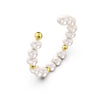 Wholesale S925 Sterling Silver Natural Freshwater Pearl Geometric Opening Adjustable Women's Ring With Electroplating