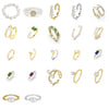 Wholesale S925 Sterling Silver Natural Freshwater Pearl Geometric Opening Adjustable Women's Ring With Electroplating