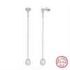 Wholesale S925 Sterling Silver Natural Pearl Baroque Geometric Earrings For Women