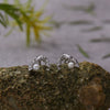 Wholesale S925 Sterling Silver Natural Pearl Geometric Landscape Art Stud Earrings Set With Gems