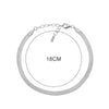 Wholesale S925 Sterling Silver Necklace And Bracelet With Geometric Styling Flat Snake Bone Chain Electroplated Fashion And Minimalist Design Unisex