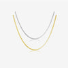 Wholesale S925 Sterling Silver Necklace And Bracelet With Geometric Styling Flat Snake Bone Chain Electroplated Fashion And Minimalist Design Unisex
