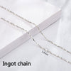 Wholesale S925 Sterling Silver Necklace With Box Ingot Melon Seeds Water Wave Starry Snake Bone Cross Design Electroplated