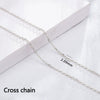 Wholesale S925 Sterling Silver Necklace With Box Ingot Melon Seeds Water Wave Starry Snake Bone Cross Design Electroplated