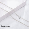 Wholesale S925 Sterling Silver Necklace With Box Ingot Melon Seeds Water Wave Starry Snake Bone Cross Design Electroplated