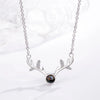 Wholesale S925 Sterling Silver Necklace With Elk Antler And Plum Blossom Pendant Geometric Style Electroplated