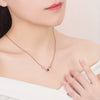 Wholesale S925 Sterling Silver Necklace With Elk Antler And Plum Blossom Pendant Geometric Style Electroplated