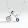 Wholesale S925 Sterling Silver Necklace With Geometric Bicycle Pendant And Austrian Crystal For Women