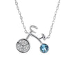 Wholesale S925 Sterling Silver Necklace With Geometric Bicycle Pendant And Austrian Crystal For Women