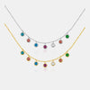 Wholesale S925 Sterling Silver Necklace With Geometric Diamond Pendant Electroplated In Platinum Or 18K Gold Simple Design For Women Light Luxury Collarbone Chain