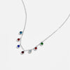 Wholesale S925 Sterling Silver Necklace With Geometric Diamond Pendant Electroplated In Platinum Or 18K Gold Simple Design For Women Light Luxury Collarbone Chain