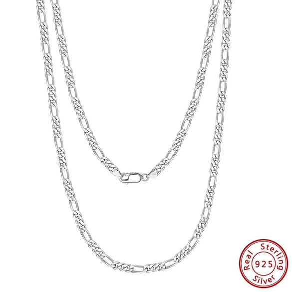 Wholesale S925 Sterling Silver Necklace With Geometric Pattern And Electroplating Domineering Car Flower Mother Chain 33Mm