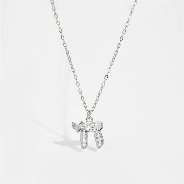 Wholesale S925 Sterling Silver Necklace With Microinlaid Zircon And Geometric Niche Design Pendant Electroplated With Platinum Or 18K Gold For Men And Women