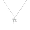 Wholesale S925 Sterling Silver Necklace With Microinlaid Zircon And Geometric Niche Design Pendant Electroplated With Platinum Or 18K Gold For Men And Women