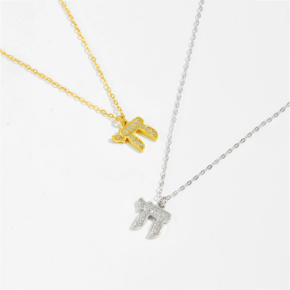 Wholesale S925 Sterling Silver Necklace With Microinlaid Zircon And Geometric Niche Design Pendant Electroplated With Platinum Or 18K Gold For Men And Women