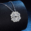 Wholesale S925 Sterling Silver Necklace With Moissanite Pendant Double Wear Four Leaf Clover Flower Shape Set With Diamonds Light Luxury Style