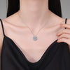 Wholesale S925 Sterling Silver Necklace With Moissanite Pendant Double Wear Four Leaf Clover Flower Shape Set With Diamonds Light Luxury Style