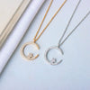 Wholesale S925 Sterling Silver Necklace With Moon Star Design And Electroplating Treatment
