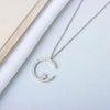 Wholesale S925 Sterling Silver Necklace With Moon Star Design And Electroplating Treatment