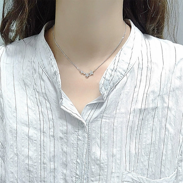 Wholesale S925 Sterling Silver Necklace With Star Beads Electroplated For Women