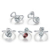 Wholesale S925 Sterling Silver Niche Design Irregular Lines Geometric Drops Diamond Ring For Women