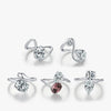 Wholesale S925 Sterling Silver Niche Design Irregular Lines Geometric Drops Diamond Ring For Women