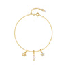 Wholesale S925 Sterling Silver Niche Design Pearl Five Petal Flower Starfish Pendant Bracelet With Geometric Pattern And Electroplating Process For Women