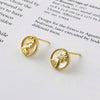 Wholesale S925 Sterling Silver Niche Epoxy Motherofpearl Queen Portrait Cartoon Characters Electroplated Women's Earrings