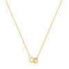 Wholesale S925 Sterling Silver Ochain Necklace With Round Pearl Ring Link And Geometric Pattern Electroplated For Women