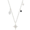 Wholesale S925 Sterling Silver Octagonal Star Diamond Shaped Pearl Clavicle Necklace With Geometric Pattern Electroplated For Unisex Stacked Wear