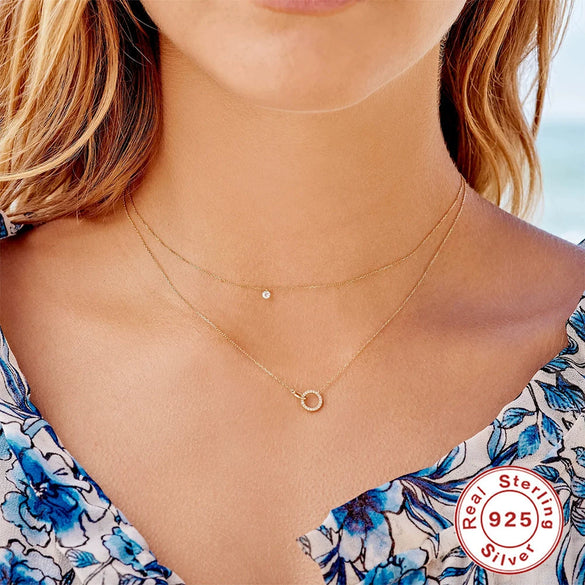Wholesale S925 Sterling Silver Octagonal Star Diamond Shaped Pearl Clavicle Necklace With Geometric Pattern Electroplated For Unisex Stacked Wear
