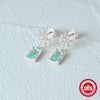 Wholesale S925 Sterling Silver Octagonal Star Sapphire Earrings With Geometric Design And Electroplating For Women