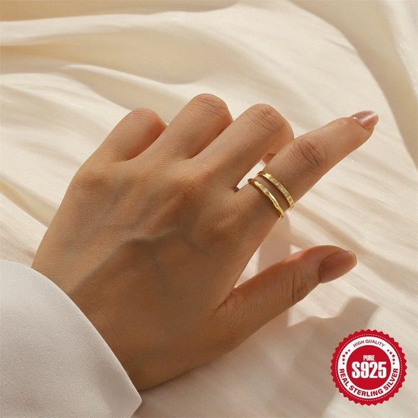 Wholesale S925 Sterling Silver Octagonal Star Single Diamond Ring For Women With Real Gold Plating And Electroplating Treatment