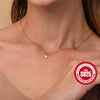 Wholesale S925 Sterling Silver Opal Clavicle Necklace With Classic Four Claw Pendant And Inlaid Zircon Geometric Design