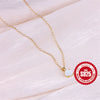 Wholesale S925 Sterling Silver Opal Clavicle Necklace With Classic Four Claw Pendant And Inlaid Zircon Geometric Design