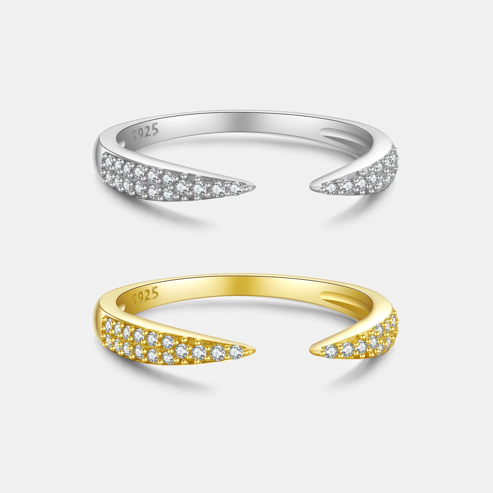 Wholesale S925 Sterling Silver Open Adjustable Ring For Women With Asy ...