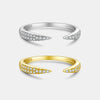 Wholesale S925 Sterling Silver Open Adjustable Ring For Women With Asymmetrical Design And Electroplating Process