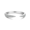 Wholesale S925 Sterling Silver Open Adjustable Ring For Women With Asymmetrical Design And Electroplating Process